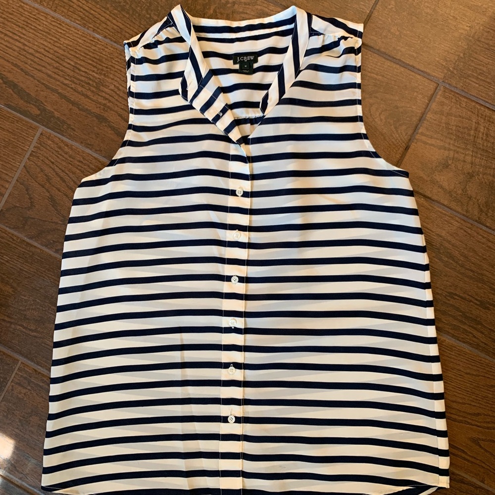 Striped sleeveless top